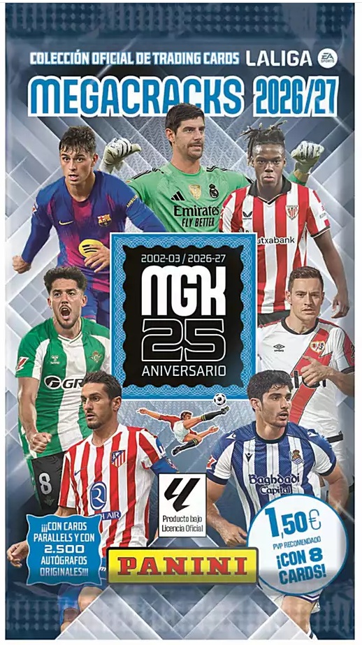 Sobre Mega Kracks 25 aniversario, panini 2026-27